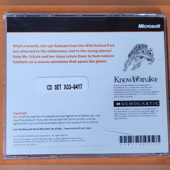 Scholastic's The Magic School Bus Explores the World of Animals CD-ROM - Picture 2 of 4